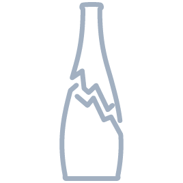 We recycle clear, brown, green glass containers.