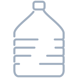 We recycle plastic containers and bottles.