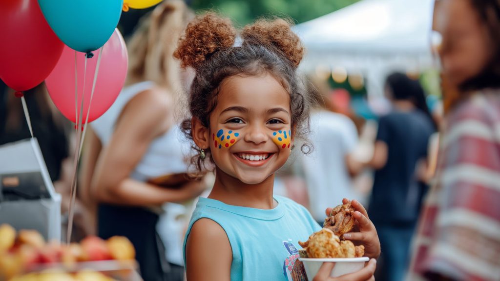 child enjoying a community event